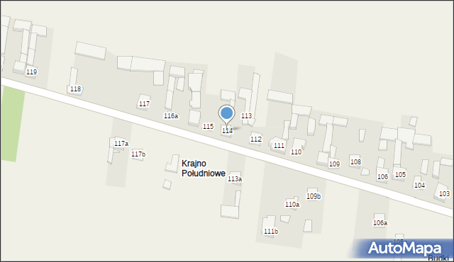 Krajno Drugie, Krajno Drugie, 114, mapa Krajno Drugie