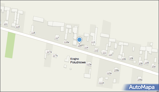 Krajno Drugie, Krajno Drugie, 115, mapa Krajno Drugie