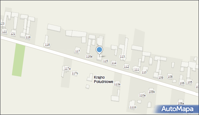 Krajno Drugie, Krajno Drugie, 116, mapa Krajno Drugie