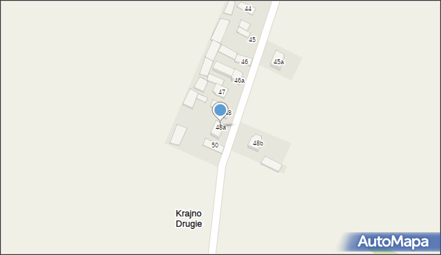 Krajno Drugie, Krajno Drugie, 48a, mapa Krajno Drugie