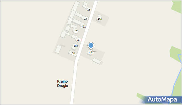 Krajno Drugie, Krajno Drugie, 48b, mapa Krajno Drugie