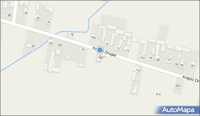 Krajno Drugie, Krajno Drugie, 75a, mapa Krajno Drugie