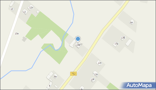 Krajno-Parcele, Krajno-Parcele, 13a, mapa Krajno-Parcele