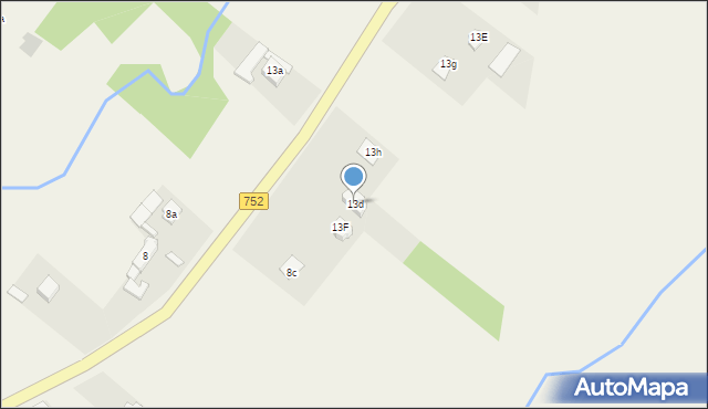 Krajno-Parcele, Krajno-Parcele, 13d, mapa Krajno-Parcele