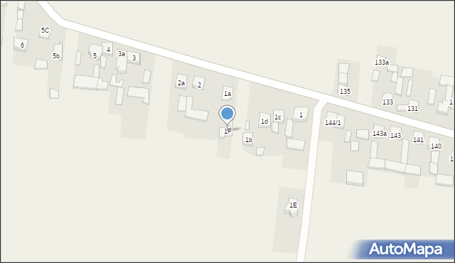 Krajno-Parcele, Krajno-Parcele, 1F, mapa Krajno-Parcele