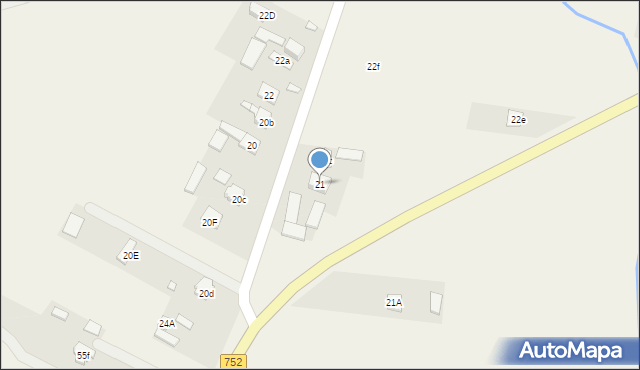 Krajno-Parcele, Krajno-Parcele, 21, mapa Krajno-Parcele