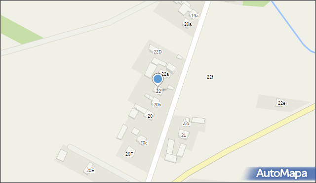 Krajno-Parcele, Krajno-Parcele, 22, mapa Krajno-Parcele