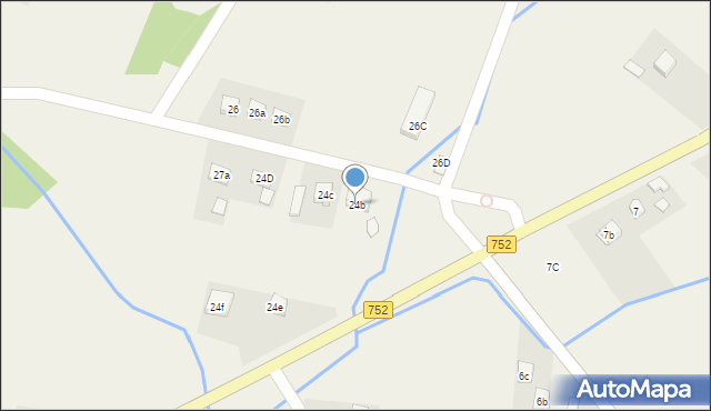 Krajno-Parcele, Krajno-Parcele, 24b, mapa Krajno-Parcele