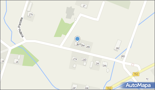 Krajno-Parcele, Krajno-Parcele, 26, mapa Krajno-Parcele