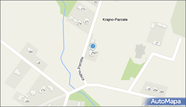 Krajno-Parcele, Krajno-Parcele, 27b, mapa Krajno-Parcele