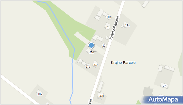 Krajno-Parcele, Krajno-Parcele, 27d, mapa Krajno-Parcele