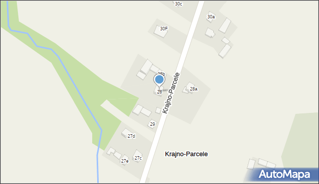 Krajno-Parcele, Krajno-Parcele, 28, mapa Krajno-Parcele