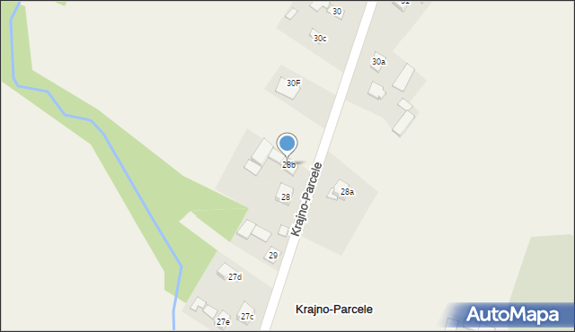 Krajno-Parcele, Krajno-Parcele, 28b, mapa Krajno-Parcele