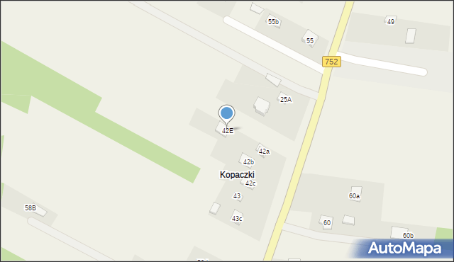 Krajno-Parcele, Krajno-Parcele, 42E, mapa Krajno-Parcele