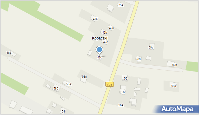 Krajno-Parcele, Krajno-Parcele, 43c, mapa Krajno-Parcele