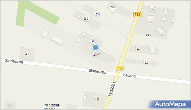 Krajno-Parcele, Krajno-Parcele, 43e, mapa Krajno-Parcele