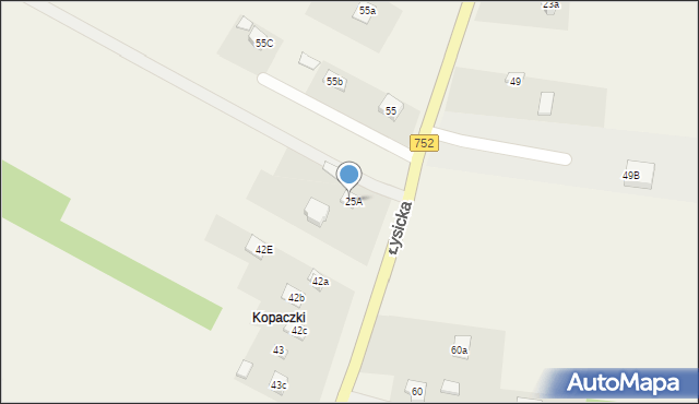 Krajno-Parcele, Krajno-Parcele, 52a, mapa Krajno-Parcele