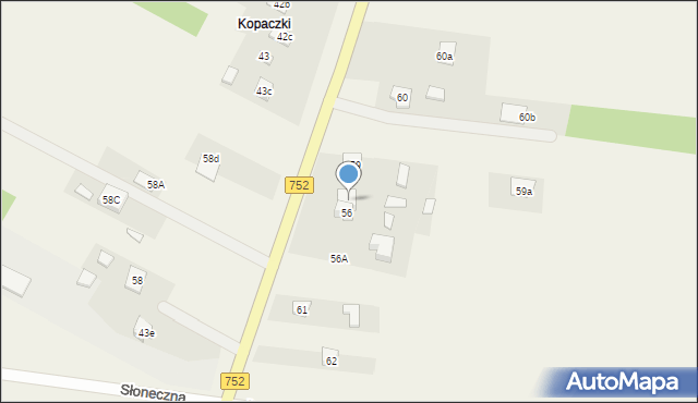 Krajno-Parcele, Krajno-Parcele, 57, mapa Krajno-Parcele