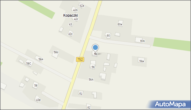 Krajno-Parcele, Krajno-Parcele, 59, mapa Krajno-Parcele