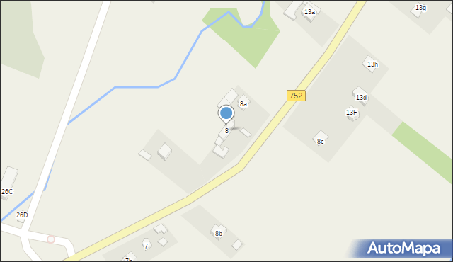 Krajno-Parcele, Krajno-Parcele, 8, mapa Krajno-Parcele