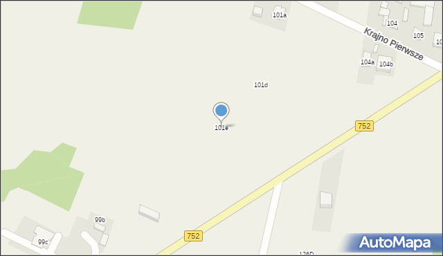 Krajno Pierwsze, Krajno Pierwsze, 101e, mapa Krajno Pierwsze