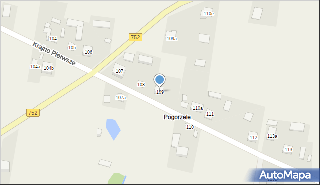 Krajno Pierwsze, Krajno Pierwsze, 109, mapa Krajno Pierwsze