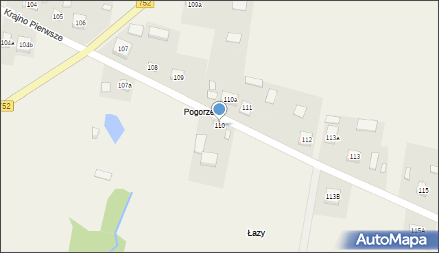 Krajno Pierwsze, Krajno Pierwsze, 110, mapa Krajno Pierwsze