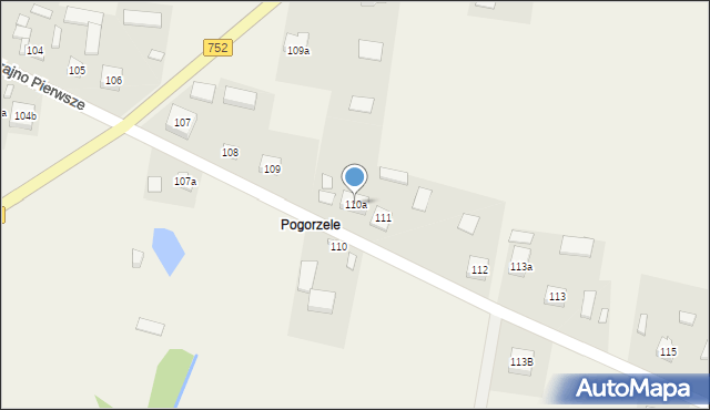 Krajno Pierwsze, Krajno Pierwsze, 110a, mapa Krajno Pierwsze