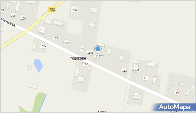 Krajno Pierwsze, Krajno Pierwsze, 111, mapa Krajno Pierwsze