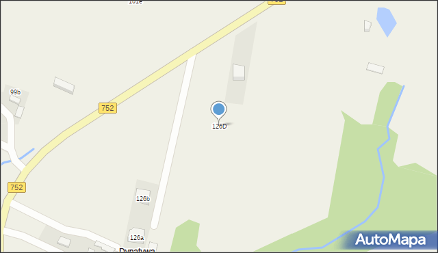 Krajno Pierwsze, Krajno Pierwsze, 126D, mapa Krajno Pierwsze