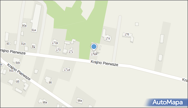 Krajno Pierwsze, Krajno Pierwsze, 174A, mapa Krajno Pierwsze