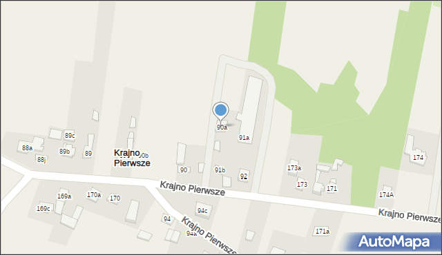 Krajno Pierwsze, Krajno Pierwsze, 90a, mapa Krajno Pierwsze