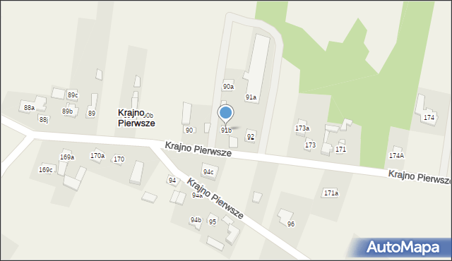 Krajno Pierwsze, Krajno Pierwsze, 91b, mapa Krajno Pierwsze