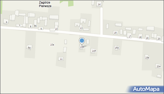 Krajno-Zagórze, Krajno-Zagórze, 13A, mapa Krajno-Zagórze