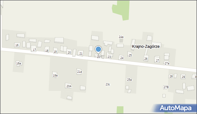 Krajno-Zagórze, Krajno-Zagórze, 22, mapa Krajno-Zagórze