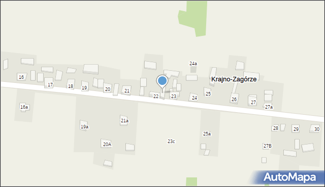 Krajno-Zagórze, Krajno-Zagórze, 23b, mapa Krajno-Zagórze