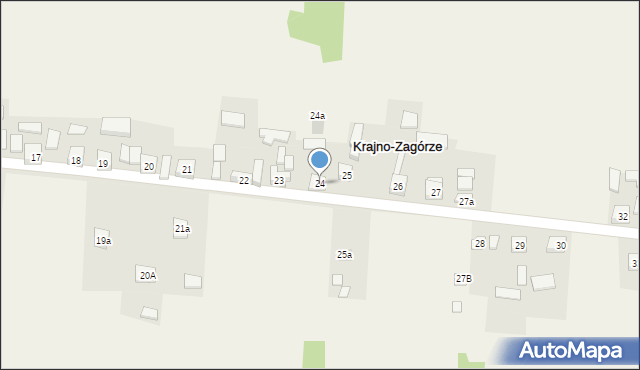 Krajno-Zagórze, Krajno-Zagórze, 24, mapa Krajno-Zagórze