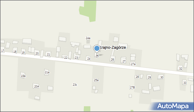 Krajno-Zagórze, Krajno-Zagórze, 25, mapa Krajno-Zagórze