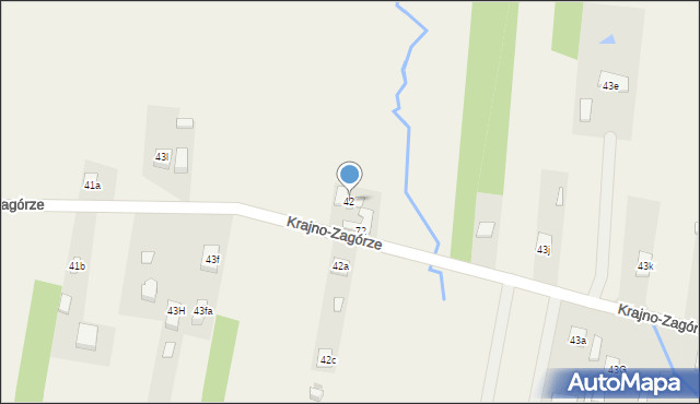 Krajno-Zagórze, Krajno-Zagórze, 42, mapa Krajno-Zagórze