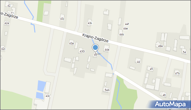 Krajno-Zagórze, Krajno-Zagórze, 43, mapa Krajno-Zagórze