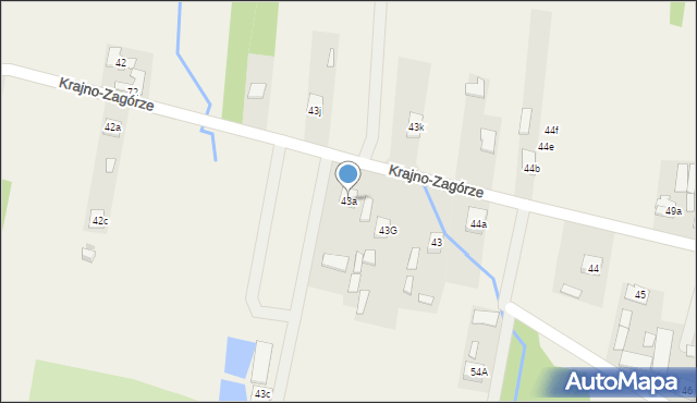 Krajno-Zagórze, Krajno-Zagórze, 43a, mapa Krajno-Zagórze