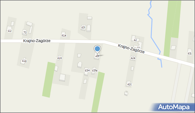 Krajno-Zagórze, Krajno-Zagórze, 43f, mapa Krajno-Zagórze