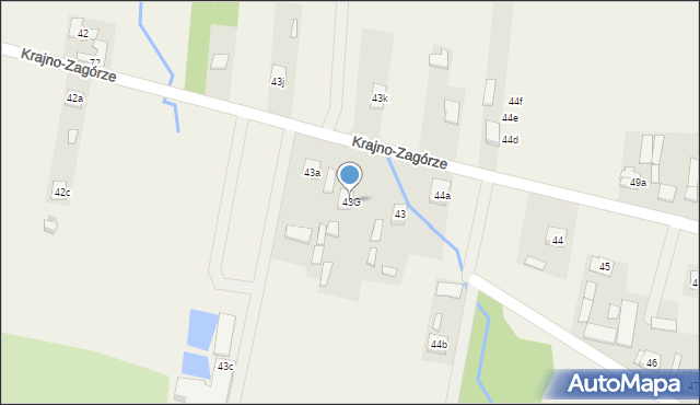 Krajno-Zagórze, Krajno-Zagórze, 43G, mapa Krajno-Zagórze