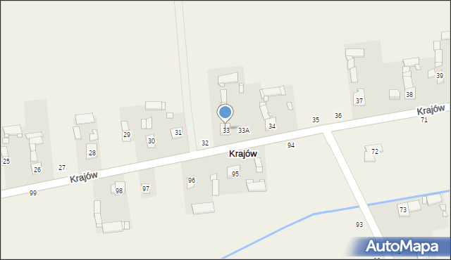 Krajów, Krajów, 33, mapa Krajów