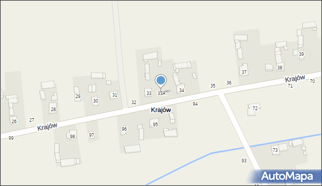 Krajów, Krajów, 33A, mapa Krajów