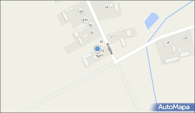 Krajów, Krajów, 79a, mapa Krajów