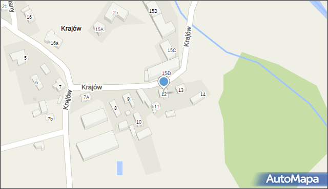 Krajów, Krajów, 12, mapa Krajów