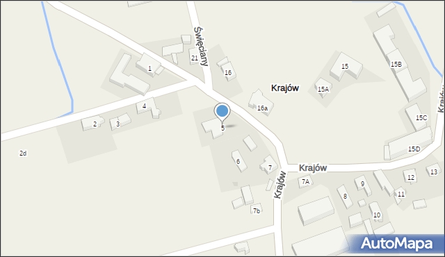 Krajów, Krajów, 5, mapa Krajów