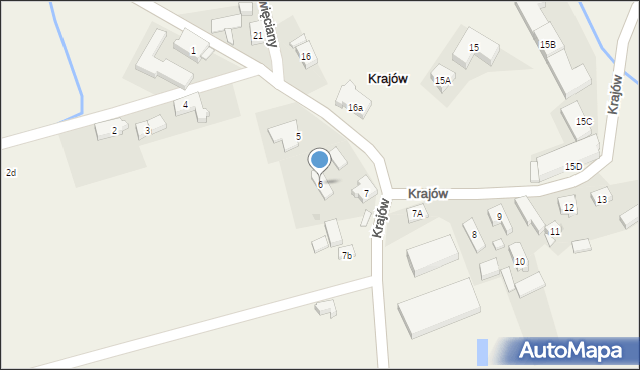 Krajów, Krajów, 6, mapa Krajów