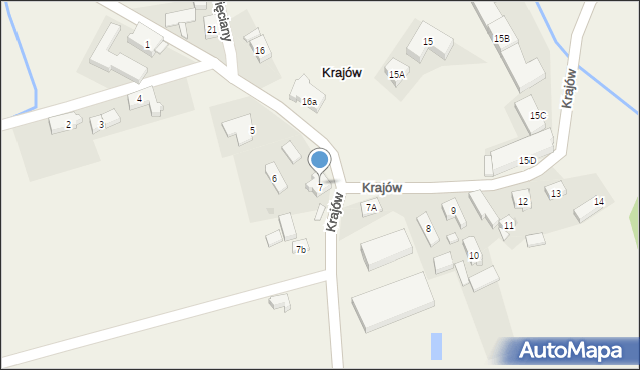 Krajów, Krajów, 7, mapa Krajów